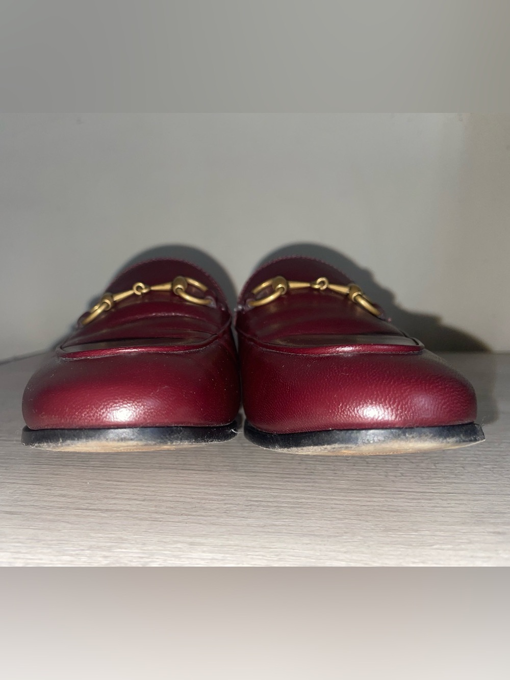 Authentic Gucci Womens Leather Horsebit Loafers in Vintage Bordeaux. Pre-Owned - Picture 5 of 13